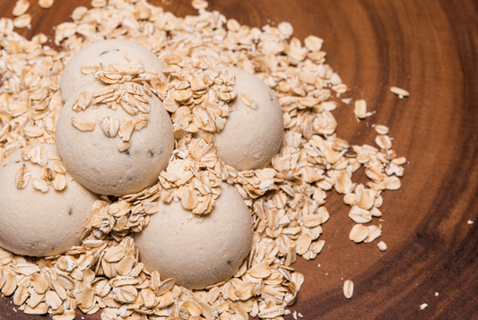 Introducing the Eczema Honey Oatmeal Shower Bomb